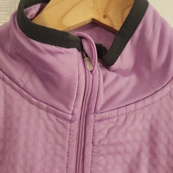 Nike Women's Sphere Thermal  Jacket Purple & Gray 1/4 Zip Thumbholes Moto Gorp - Picture 7 of 13
